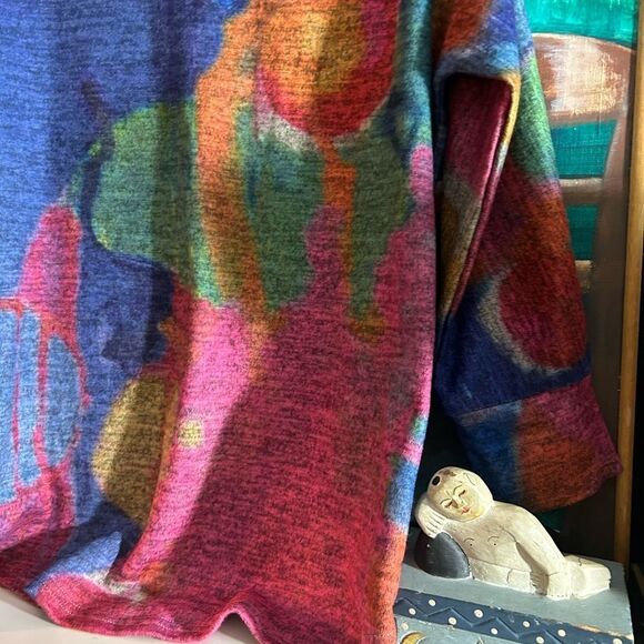 Claire Desjardins Colorful Abstract Varsity Jacket Size S - Picture 6 of 15